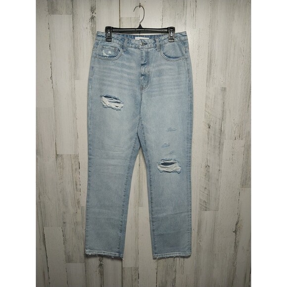 Flying Monkey Denim - Flying Monkey Jeans Size 28 Light Wash Straight Leg Distressed